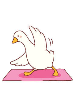 Bügelbild Duck Yoga